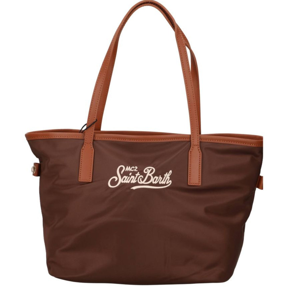 Borsa City Bag MC2 Saint Barth marrone in tessuto tecnico CB0004 00163M MC2 ST. BARTH