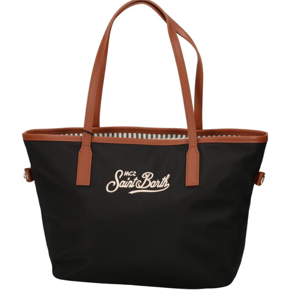 Borsa City Bag MC2 Saint Barth nera in tessuto tecnico CB0004 00680M MC2 ST. BARTH