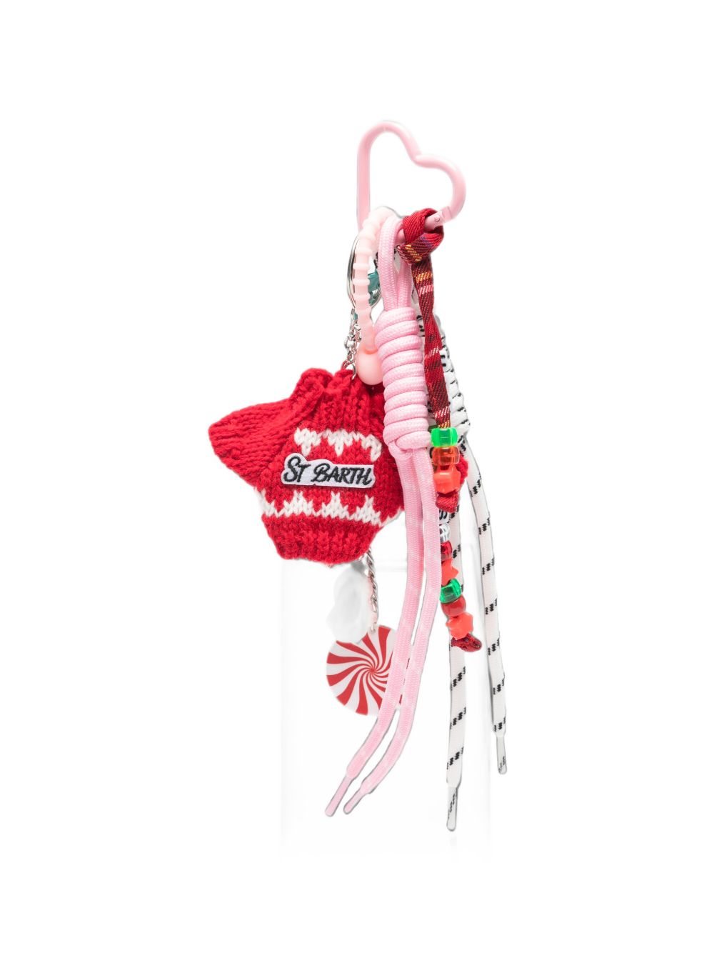 Portachiavi MC2 St. Barth multicolore con ciondoli e clip a cuore FUNC001 00456M MC2 ST. BARTH KIDS
