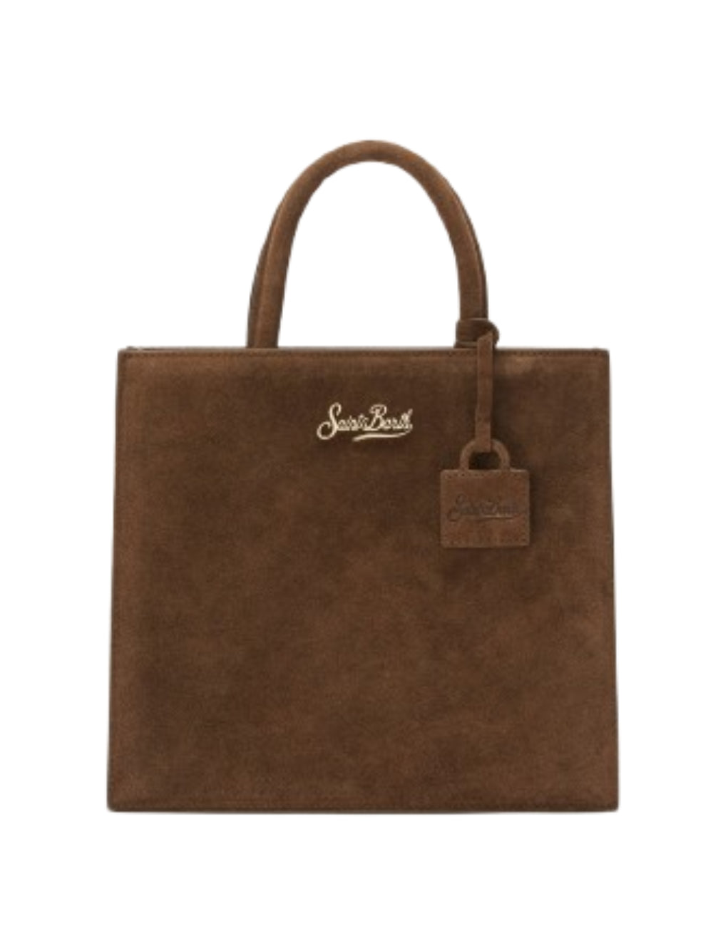 Shop Bag Mini MC2 Saint Barth marrrone con logo in rilievo sul davanti SHBM0002 00103M MC2 ST. BARTH