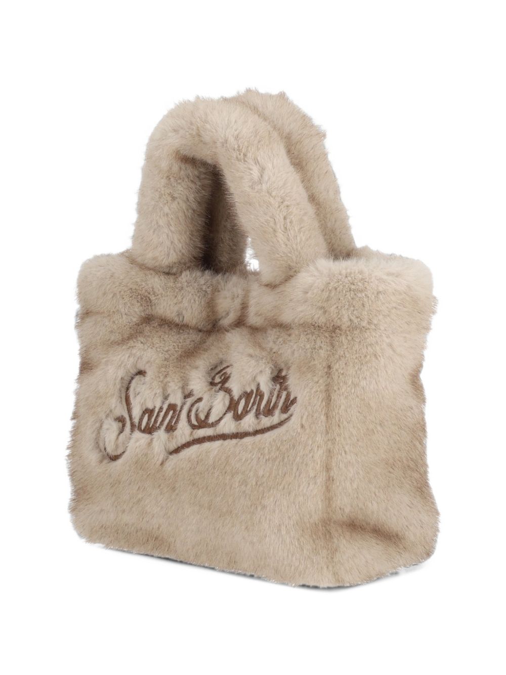 Borsa Vanity Mini Soft Fur MC2 St. Barth beige con trama in ecopelliccia VAMI021 00219M MC2 ST. BARTH KIDS