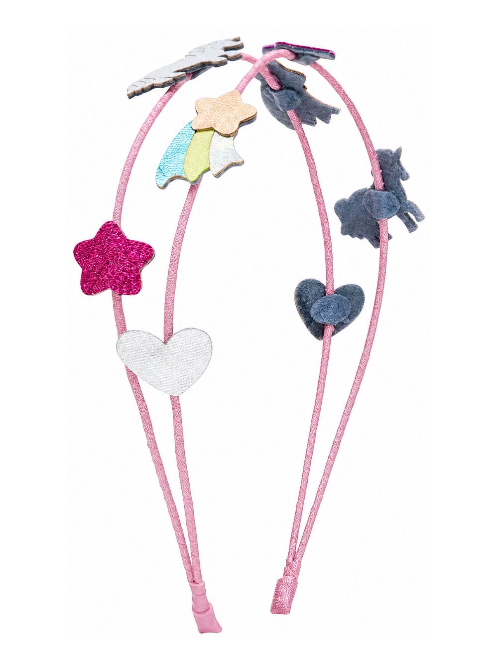 Cerchietto per capelli per bambina Mimi & Lula Kids rosa con applicazione unicorni 192029-38 UNICORN DOUBLE MIMI & LULA KIDS