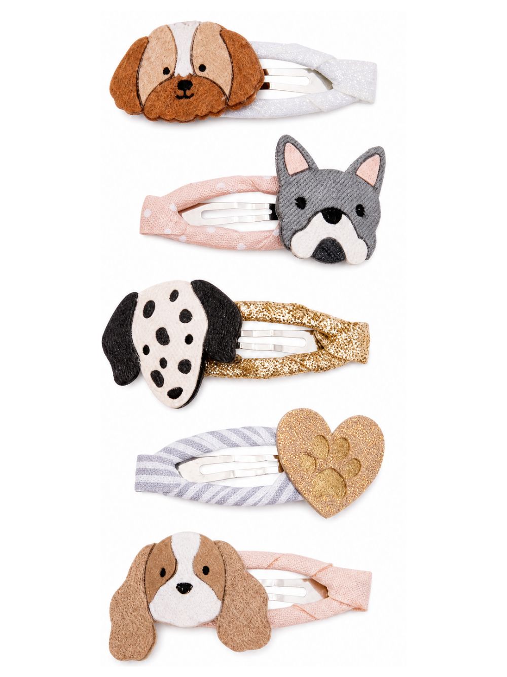 Set di cinque fermagli per capelli per bambina Mimi & Lula Kids multicolore con applicazione cagnolini 192108-22 PUPPY LOVE MIMI & LULA KIDS