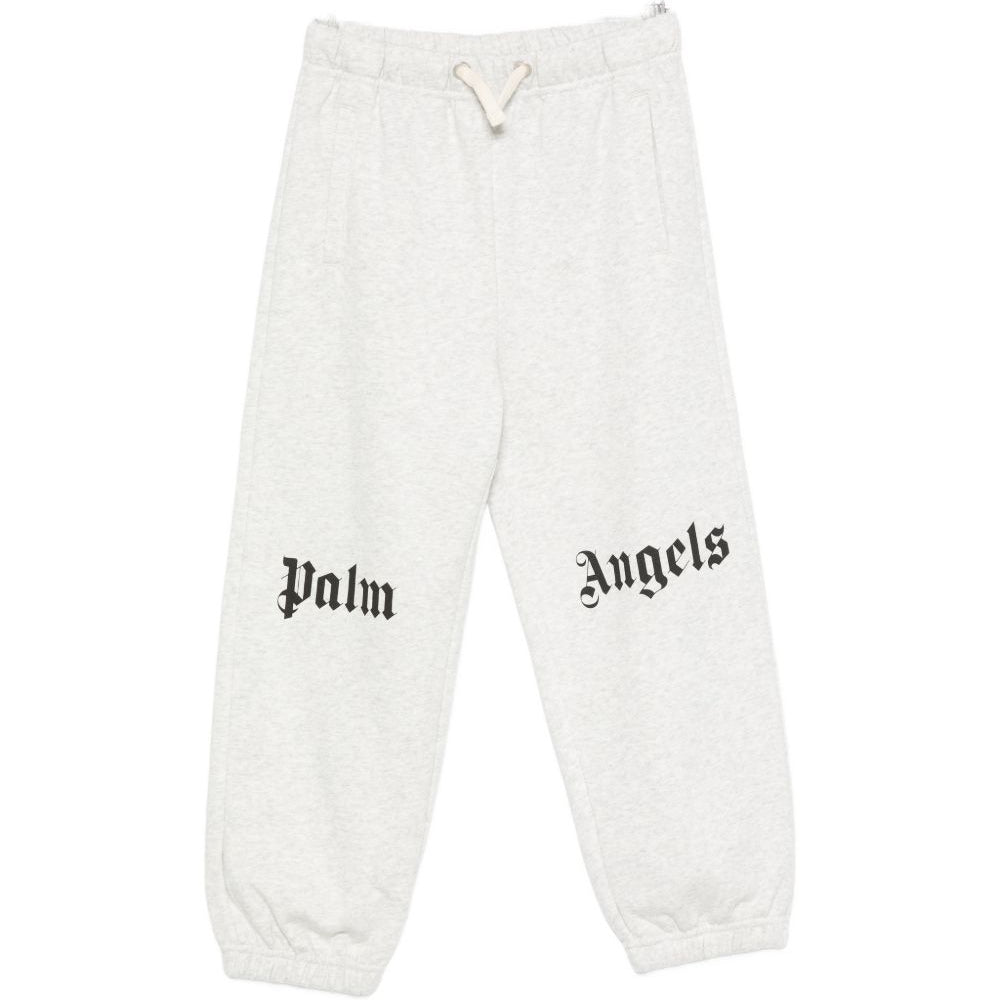 Pantatuta per bambino Palm Angels Kids grigio con stampa logo sul davanti F6PAJBFP016 101 PALM ANGELS KIDS