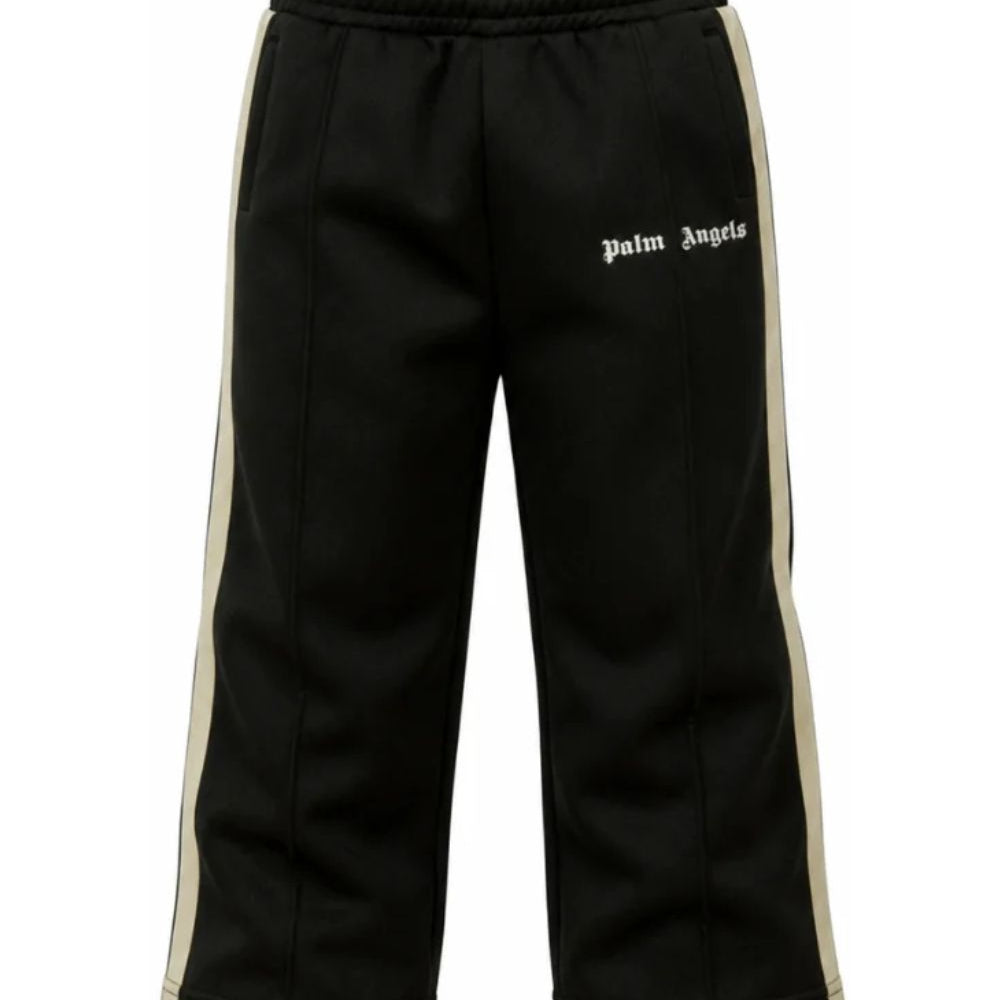 Pantaloni per bambino Palm Angels Kids nero con bande laterali F6PAJBPA029 110 PALM ANGELS KIDS