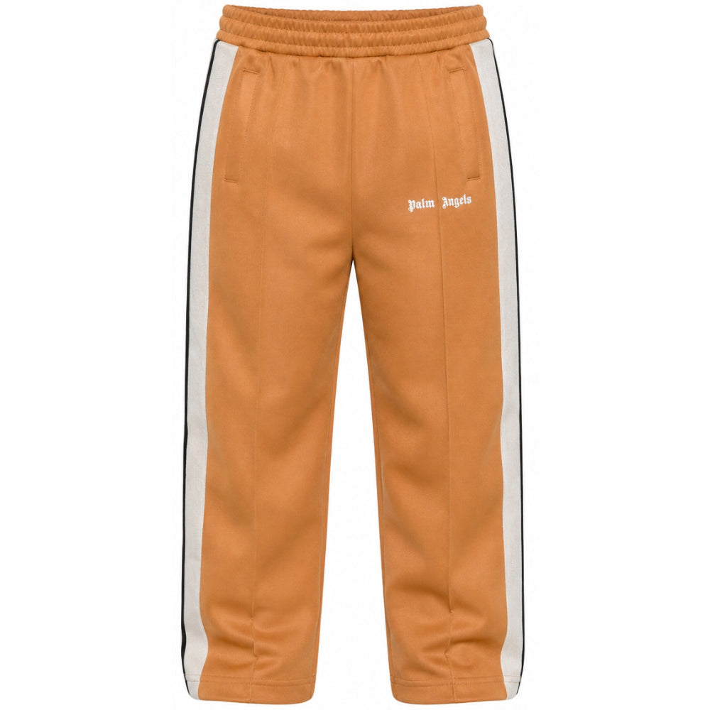 Pantaloni per bambini Palm Angels Kids marrone con dettaglio laterale a righe F6PAJBPA029 1531 PALM ANGELS KIDS