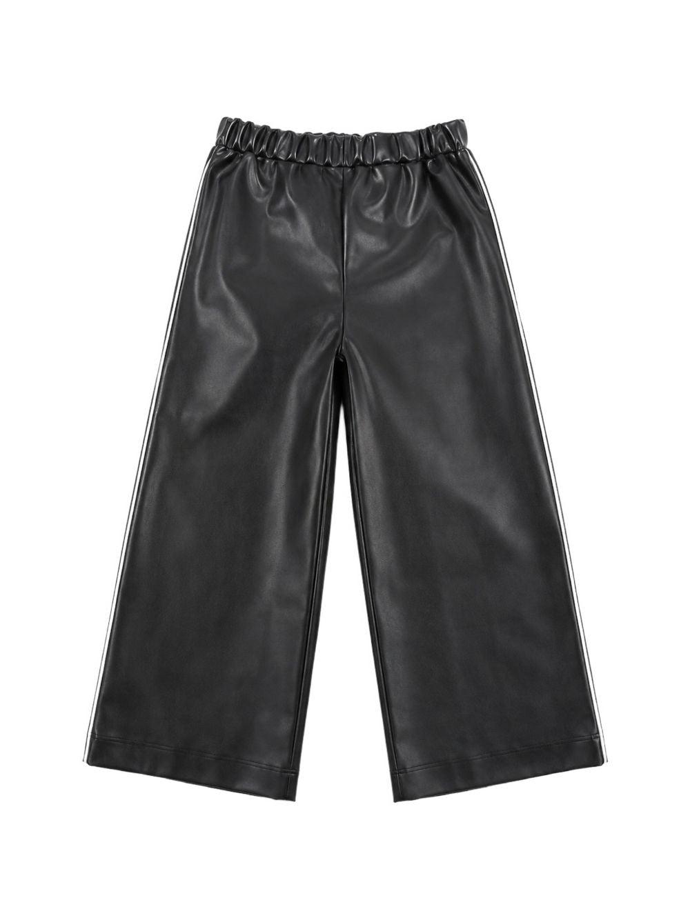 Pantaloni per bambini Palm Angels Kids neri con stampa logo sul davanti F6PAJBPA165 110 PALM ANGELS KIDS