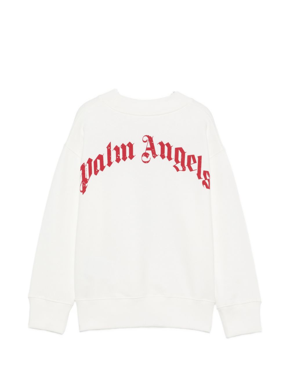 Felpa per bambini Palm Angels Kids bianca con stampa logo sul davanti F6PAJBSW140 412 PALM ANGELS KIDS