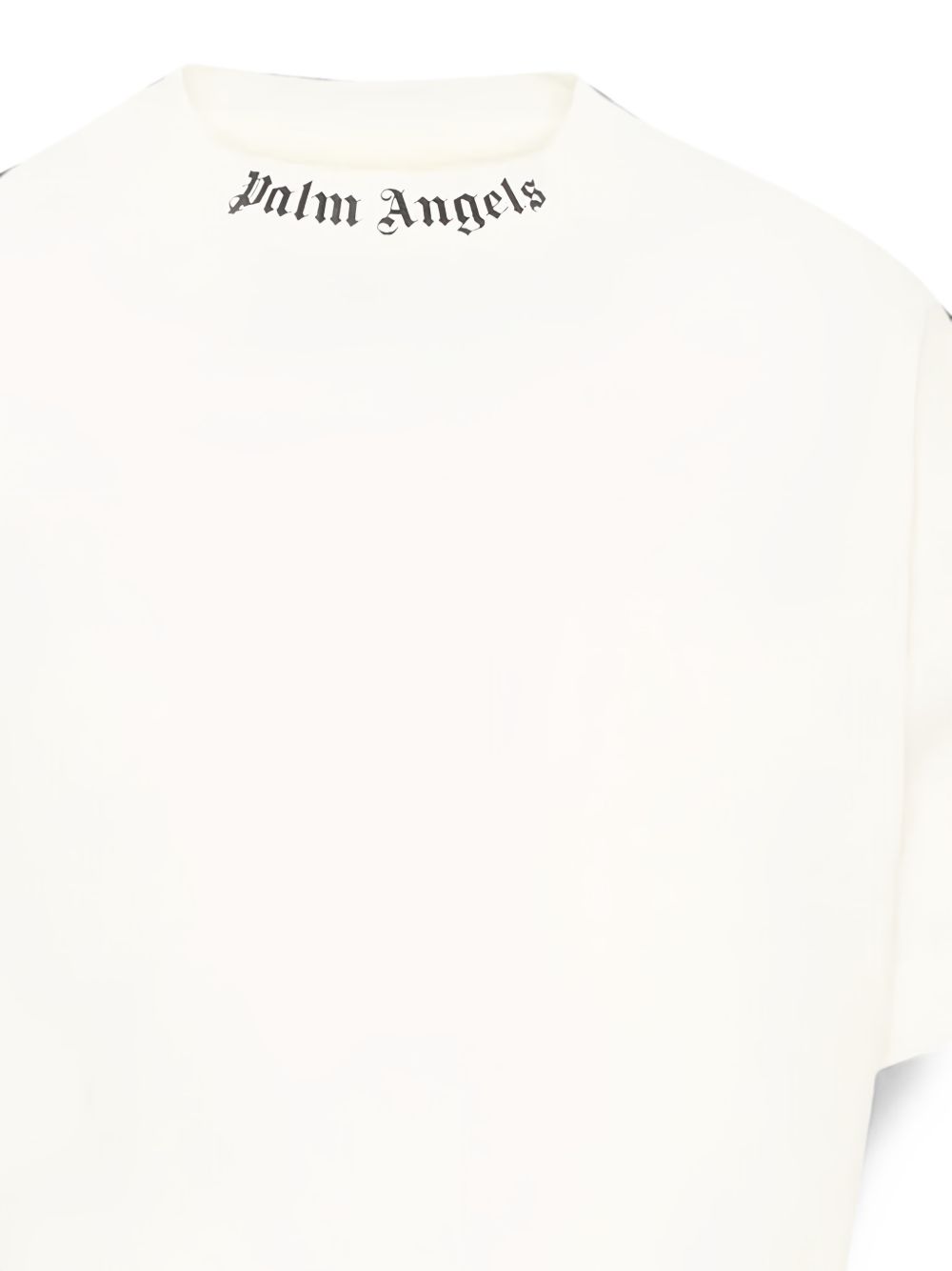 T-shirt per bambino Palm Angels Kids bianca con logo sul davanti F6PAJBTH012 412 PALM ANGELS KIDS
