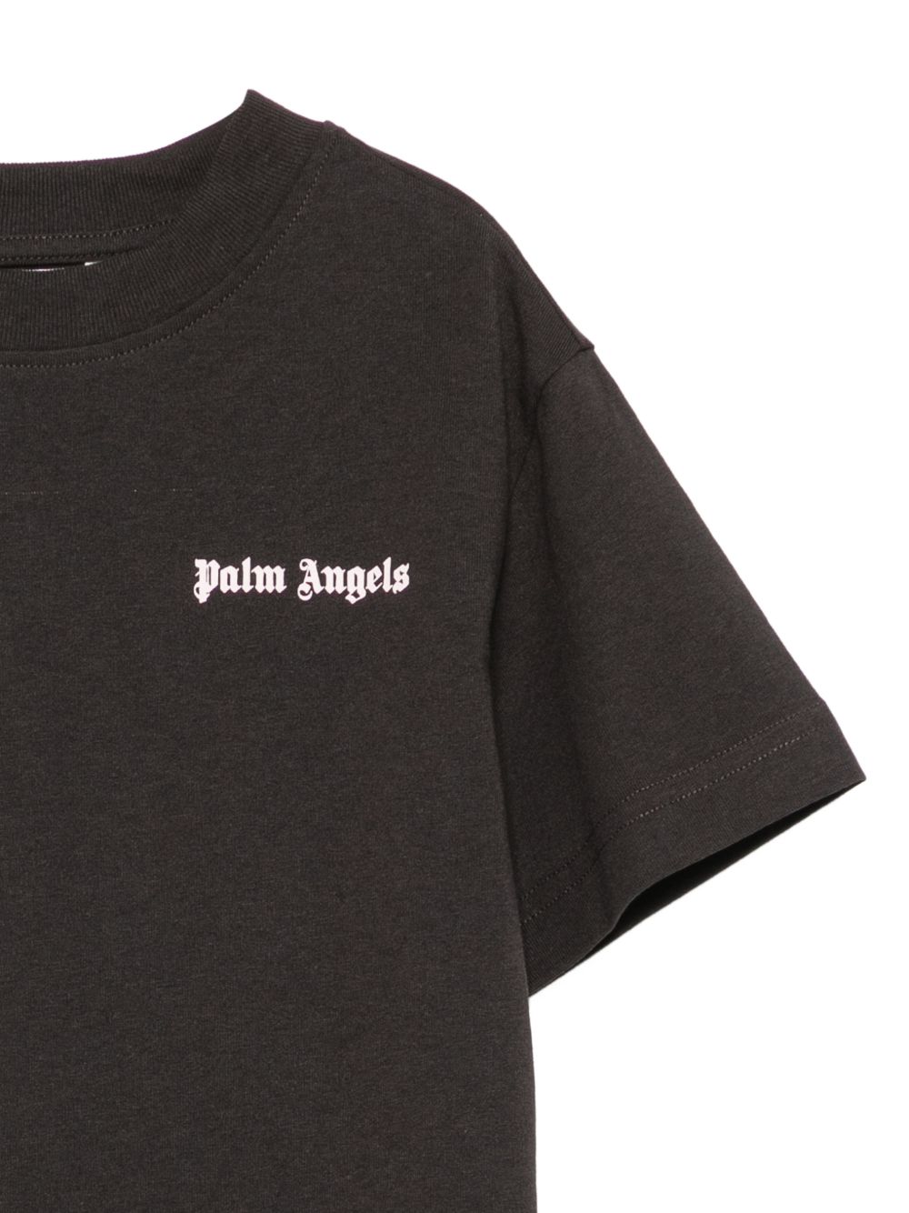 T-shirt per bambina Palm Angels Kids nera con dettaglio logo F6PAJGTH034 110 PALM ANGELS KIDS