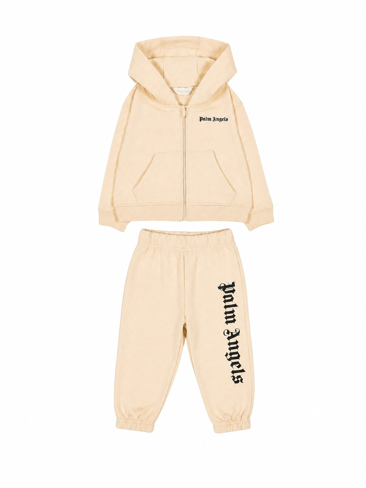Tuta sportiva per neonato Palm Angels Kids beige con logo F6PANBTP180 015 PALM ANGELS KIDS