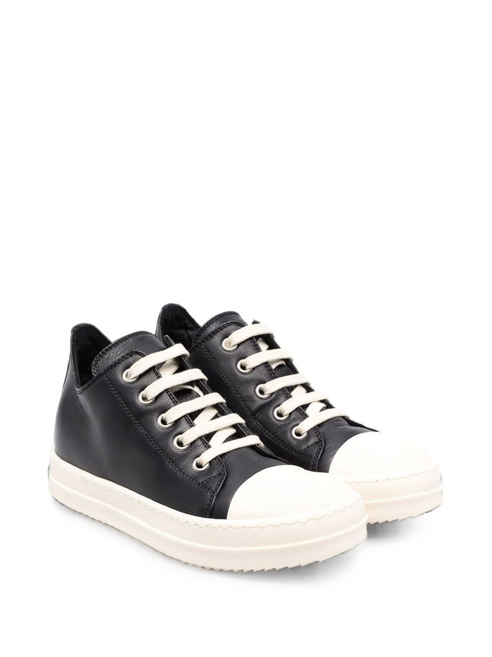 Sneakers per bambini Rick Owens Kids nere con chiusura frontale con lacci BG02F7899LMU 911 RICK OWENS KIDS