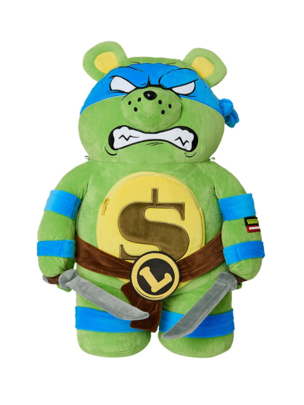 Zaino TMNT Leonardo Moneybear per bambini Sprayground Kids verde con dettaglio spade 910B7043 NSZ SPRAYGROUND KIDS