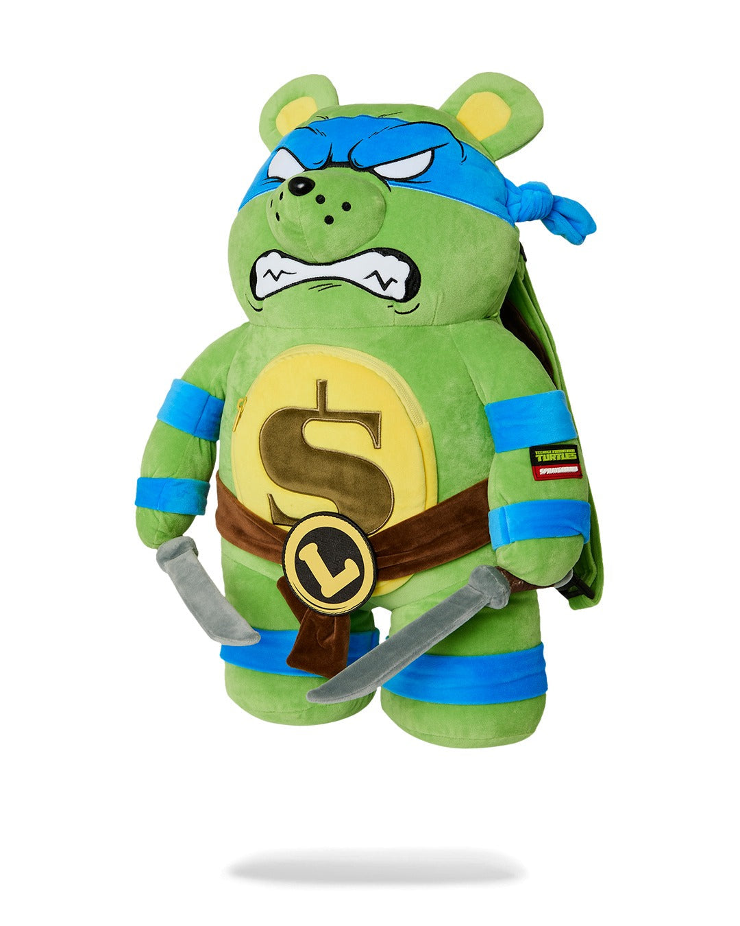 Zaino TMNT Leonardo Moneybear per bambini Sprayground Kids verde con dettaglio spade 910B7043 NSZ SPRAYGROUND KIDS