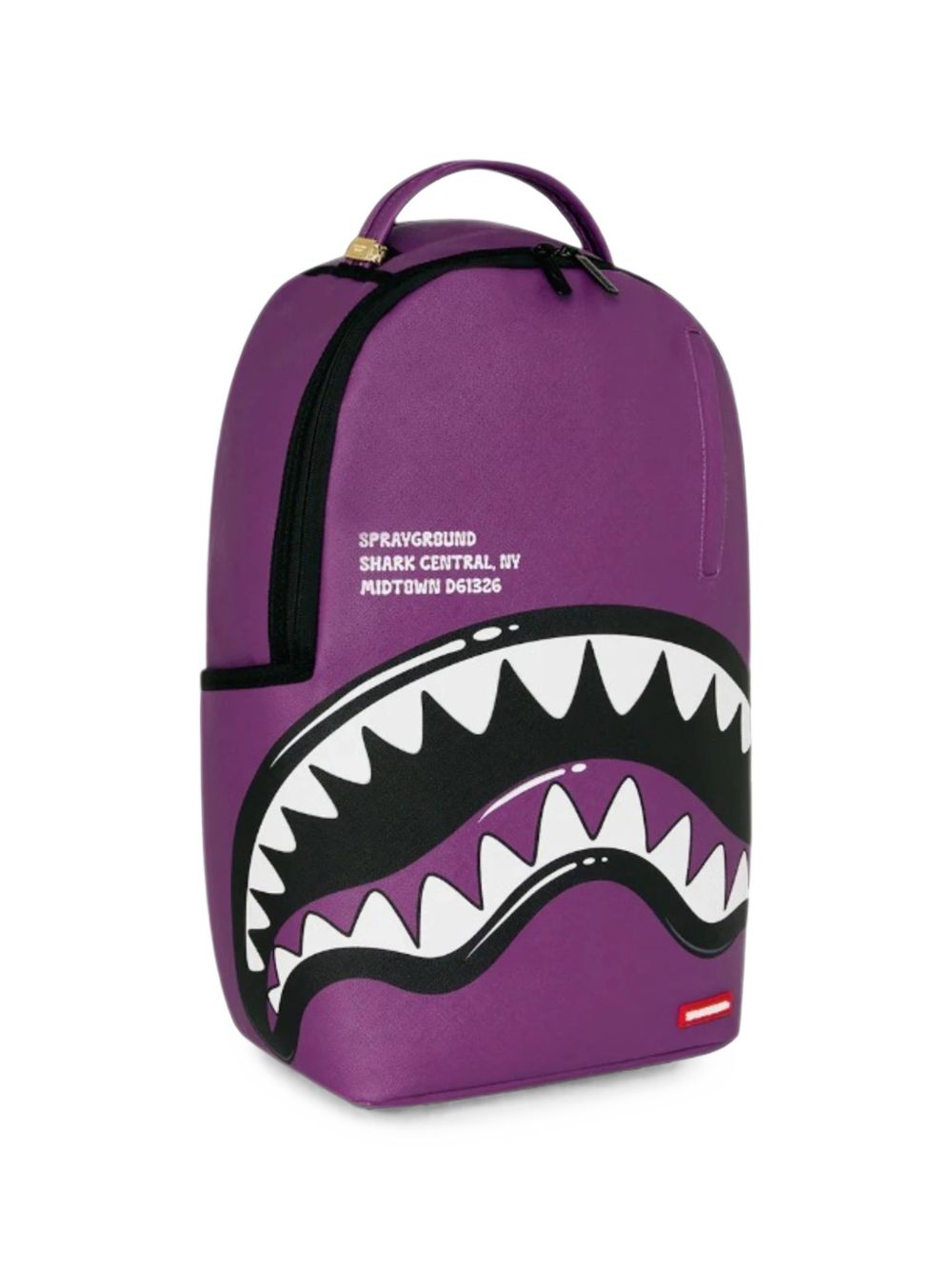 Zaino Shark Central per bambini Sprayground Kids viola con stampa grafica squalo 910B8763 NSZ SPRAYGROUND KIDS