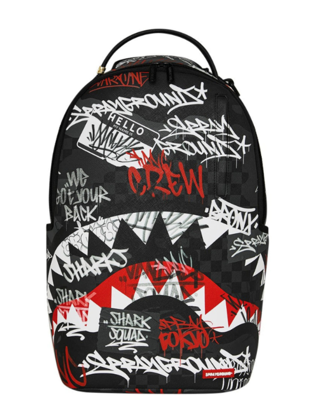 Zaino Tagged Up per bambini Sprayground Kid nero con tasca frontale con rilievo 910B8874 NSZ SPRAYGROUND KIDS
