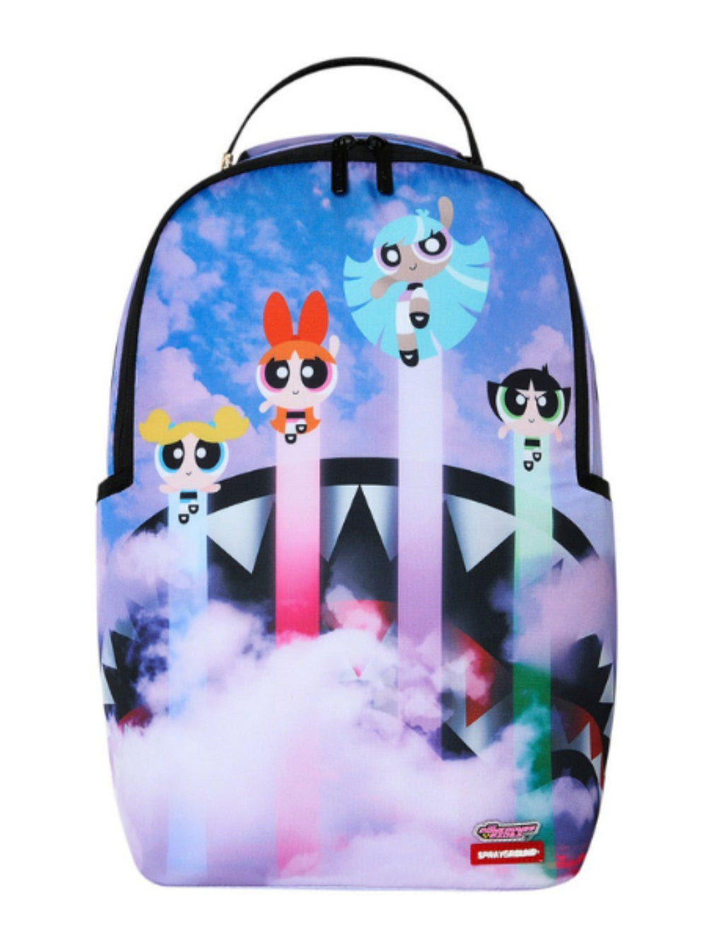 Zaino Powerpuff Girls Cloudy per bambina Sprayground Kids viola con stampa Superchicche all-over 910B9061 NSZ SPRAYGROUND KIDS