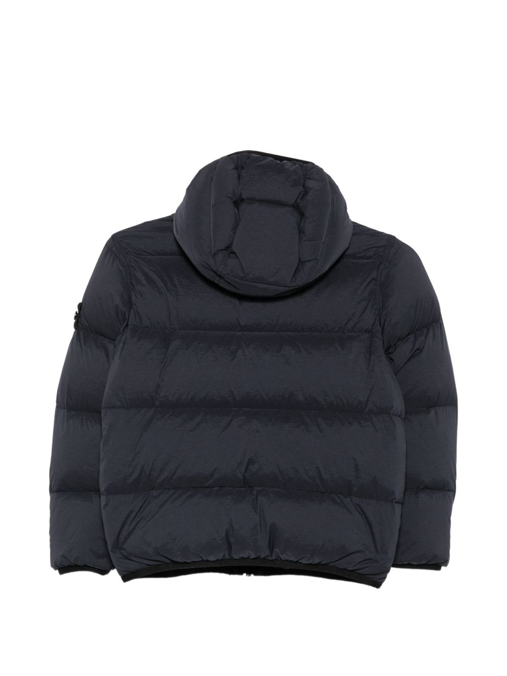 Piumino per bambino Stone Island Kids blu con cappuccio e applicazione Compass L2S164100004S0028 V0020 STONE ISLAND KIDS