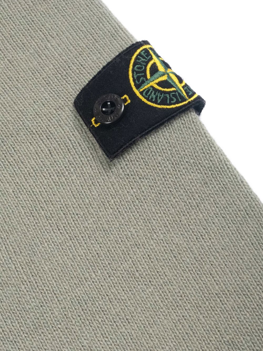 Maglione per bambino Stone Island Kids verde con applicazione con logo L2S165100002S00M1 V0055 STONE ISLAND KIDS