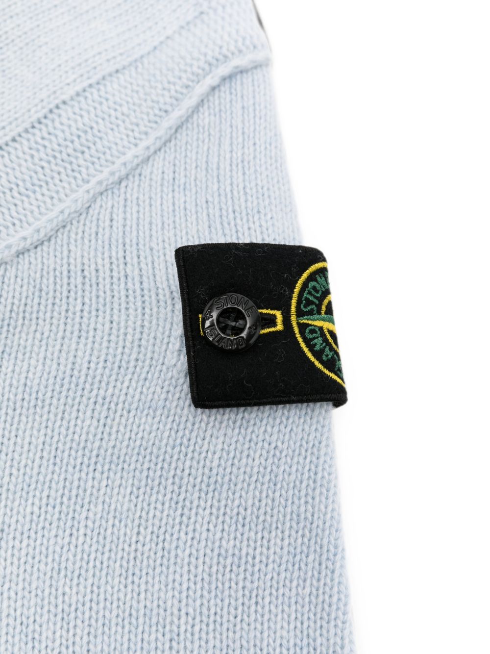 Completo tre pezzi per neonato Stone Island Junior azzurro con scollo a V L2S16M200001S0M10 V004A STONE ISLAND KIDS