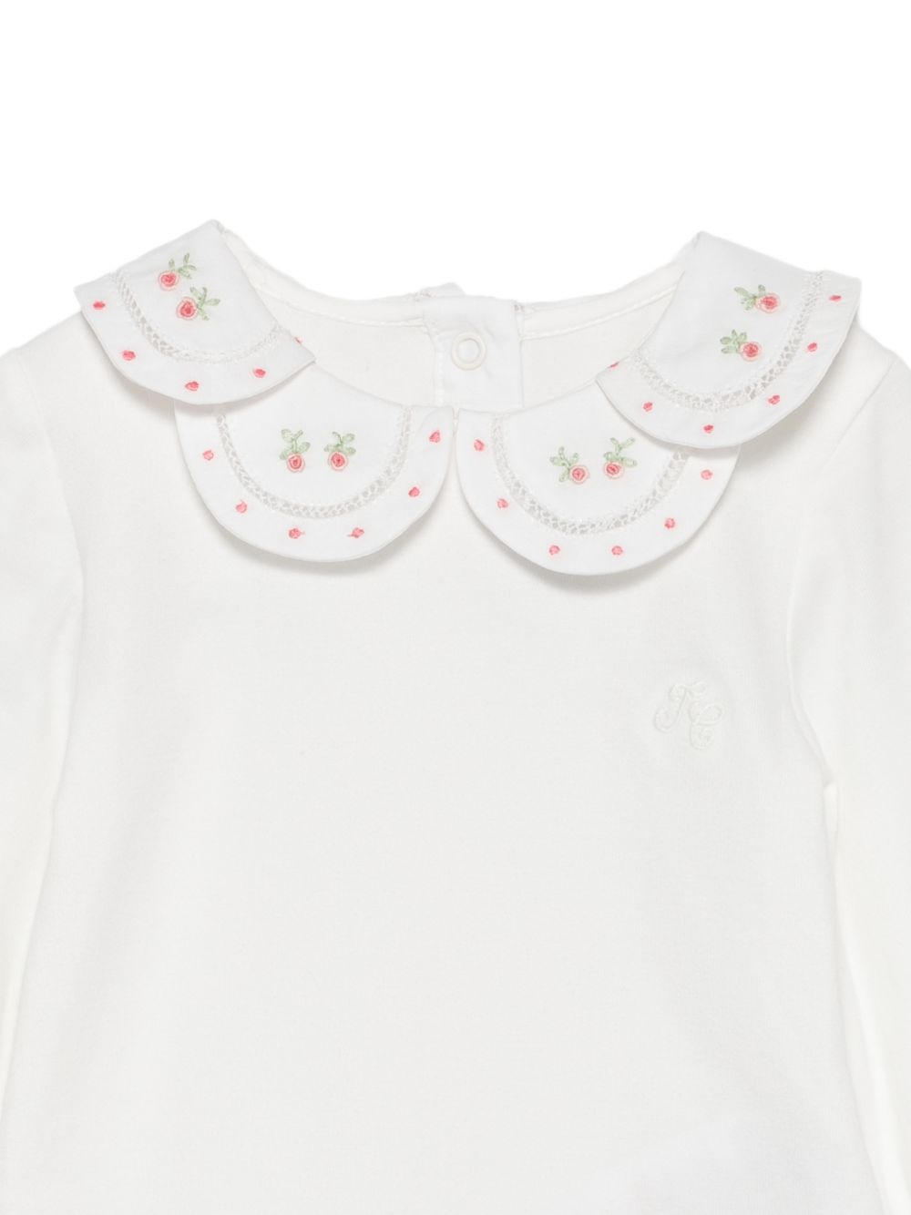 Tutina per neonata Tartine & Chocolat bianca con colletto ricamato CD11081 33 TArtine & Chocolat KIDS