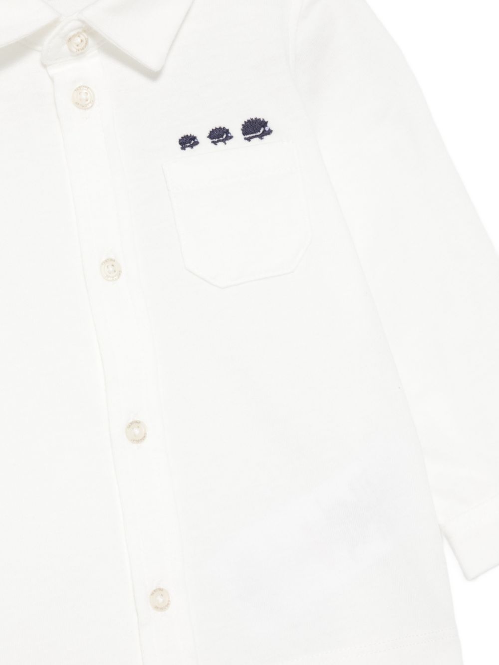 Camicia per neonato Tartine Et Chocolat bianca con ricamo con riccio CD12001 13 TArtine & Chocolat KIDS