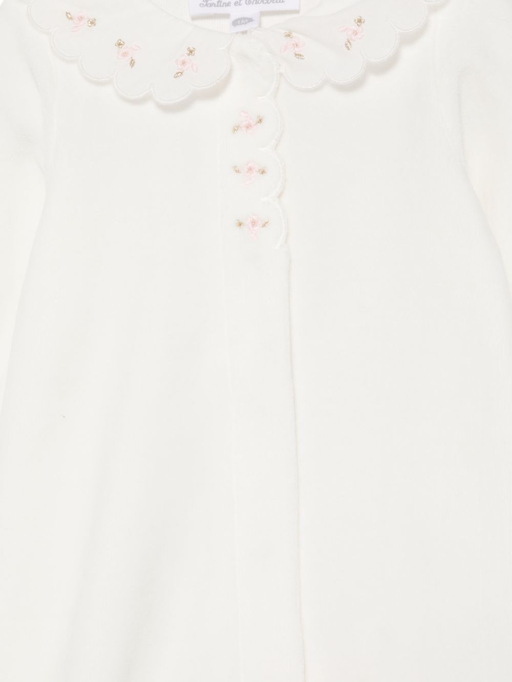 Tutina per neonata Tartine Et Chocolat Kids bianca con ricamo a fiori CD54110 13 TArtine & Chocolat KIDS