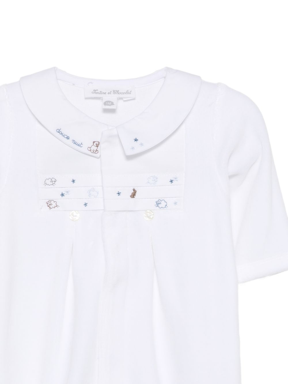 Tutina per neonati Tartine Et Chocolat Kids bianca con dettagli ricamati CD54140 01 TArtine & Chocolat KIDS