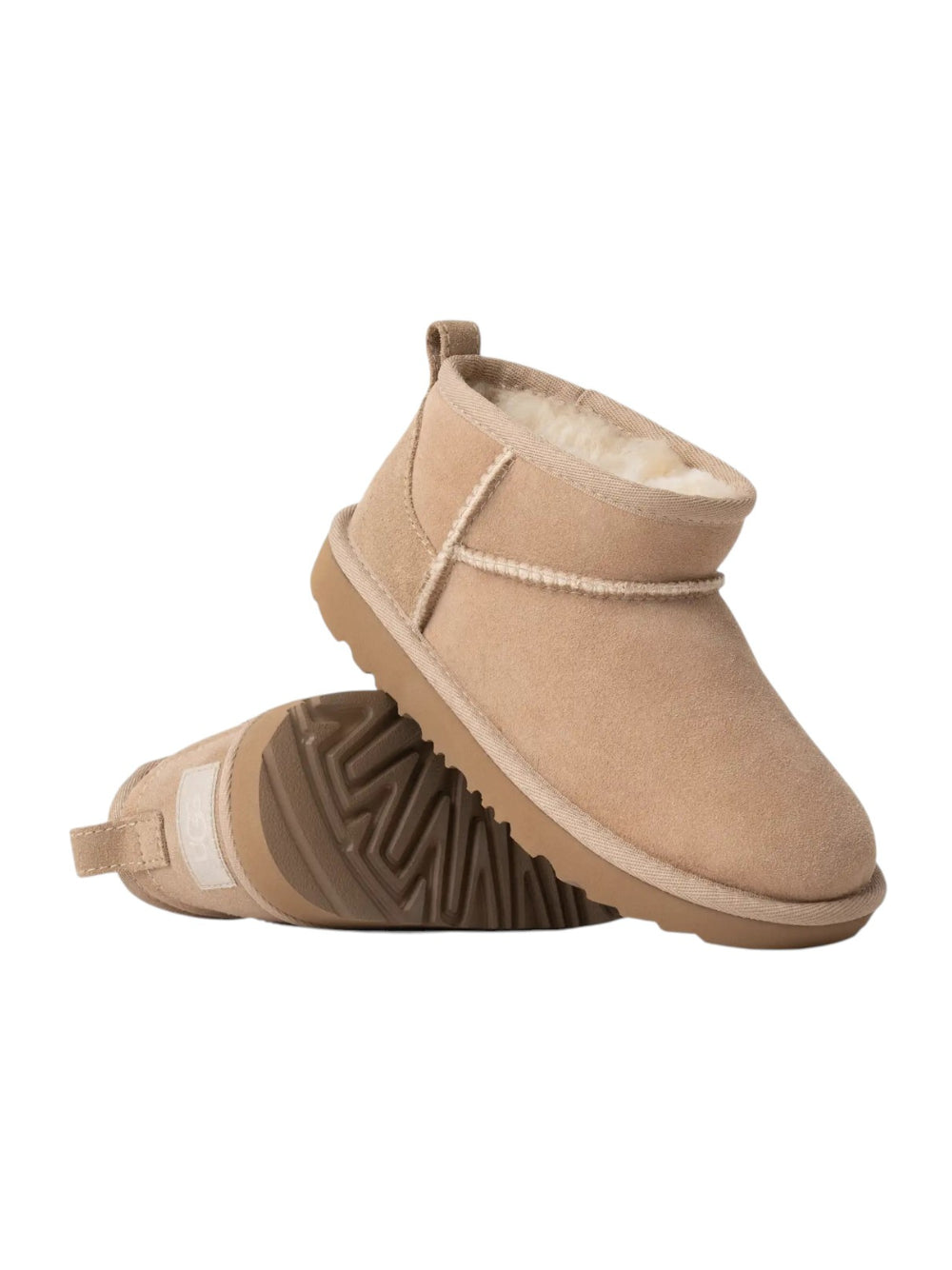 Stivali Ultra Mini per bambina Ugg Kids beige con design slip-on 1130750K SAN UGG KIDS