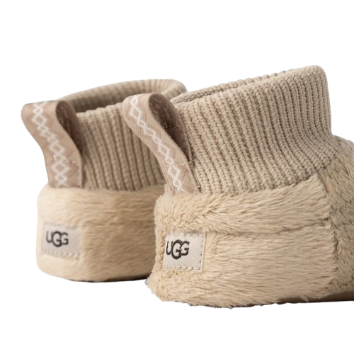 Stivaletti per neonati UGG Kids beige con dettaglio in pelliccia sintetica 1157639I MDSD UGG KIDS