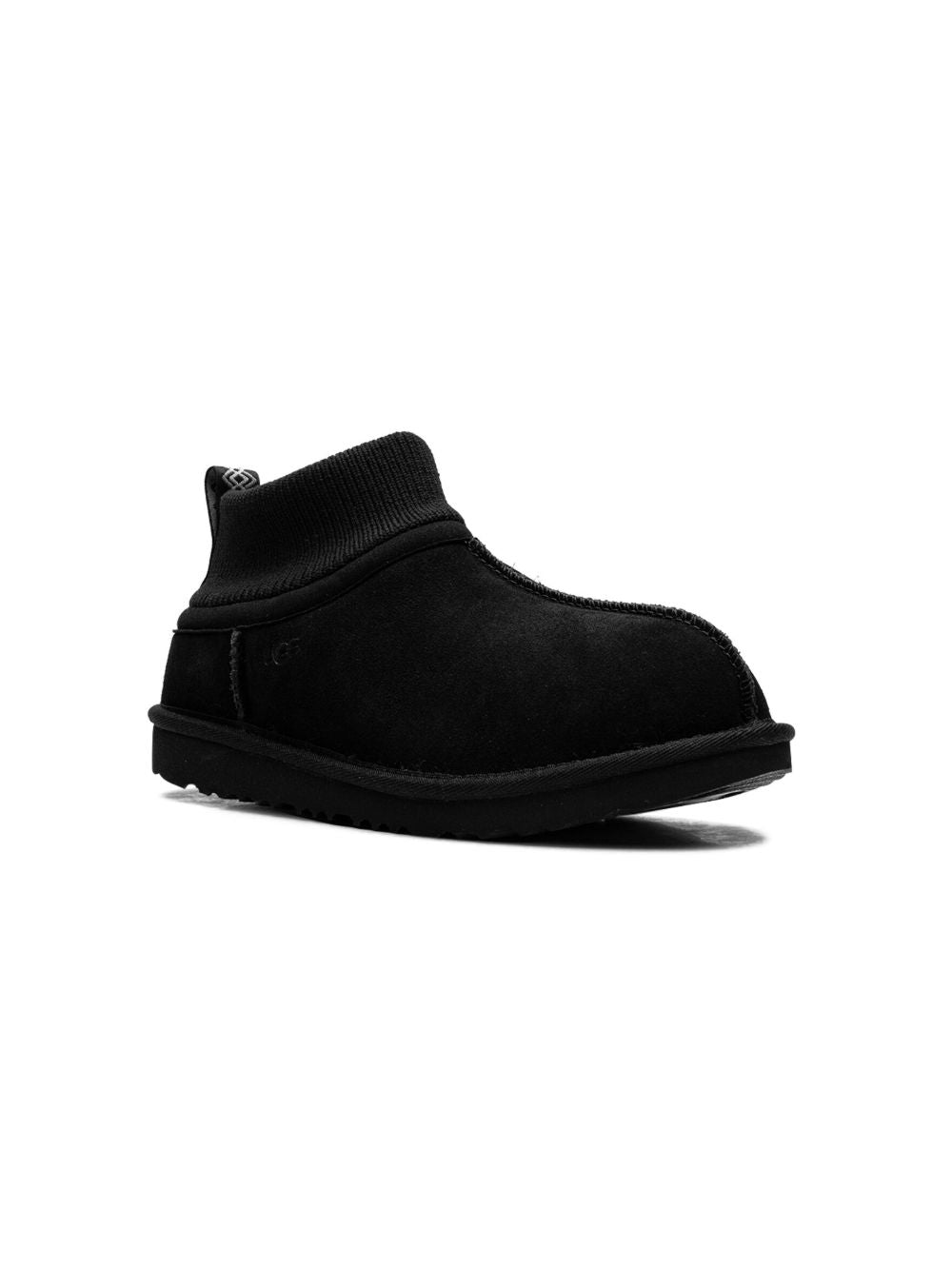 Stivali Classic Ultra Mini Stretch Cuff per bambini UGG Kids neri con gambale in tessuto a coste 1157702T BLK UGG KIDS