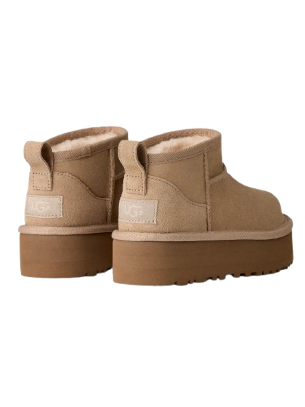Stivali Classic Ultra Mini per bambina UGG Kids beige con suola rialzata 1157791K SAN UGG KIDS