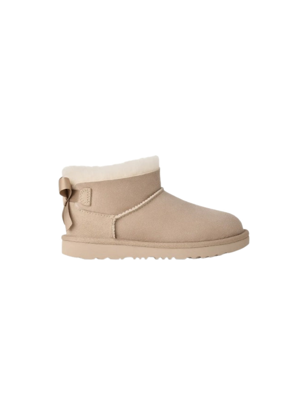 Stivali Ultra Mini Bailey Bow per bambina Ugg Kids beige con fiocco in raso 1185920K SAN UGG KIDS