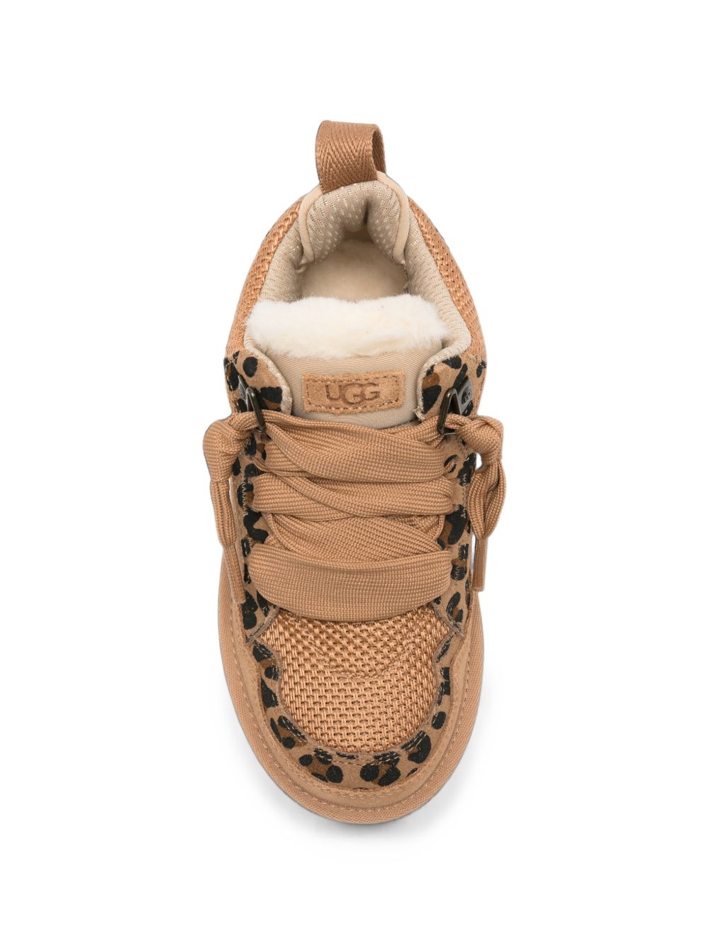 Sneakers per bambina UGG Kids leopardate con design a pannelli 1187370K TAN UGG KIDS
