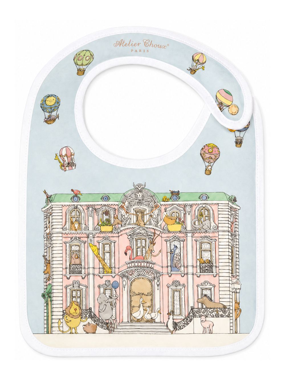 Bavaglino per neonati Atelier Choux verde con stampa BI-CS-MOM A-U ATELIER CHOUX PARIS KIDS