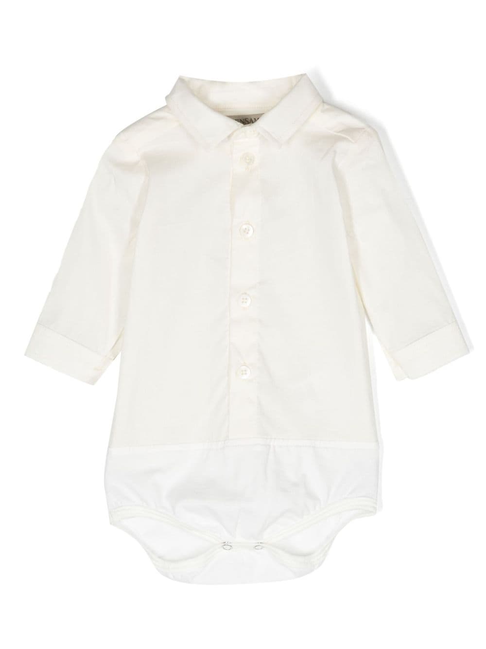 Camicia a body per neonati Gensami bianco con chiusura nascosta con bottoni a pressione BD01BTESS B GENSAMI KIDS
