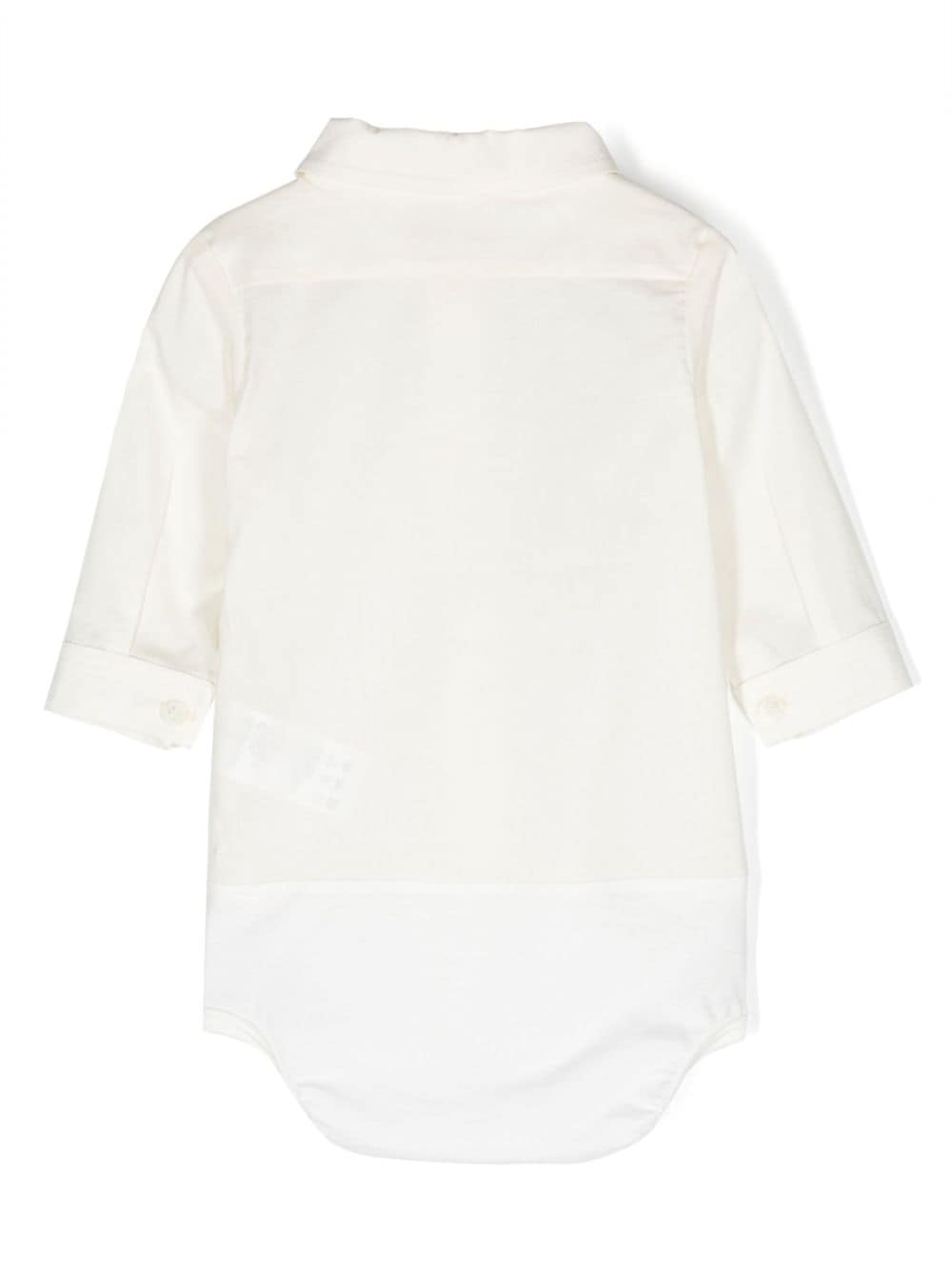 Camicia a body per neonati Gensami bianco con chiusura nascosta con bottoni a pressione BD01BTESS B GENSAMI KIDS