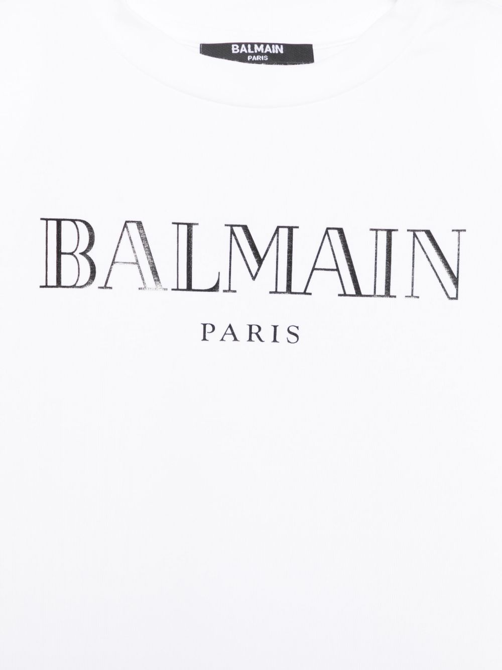 Abito modello t-shirt per bambina Balmain Kids bianco con decorazione logo BW1C01 Z2389 100NE BALMAIN KIDS