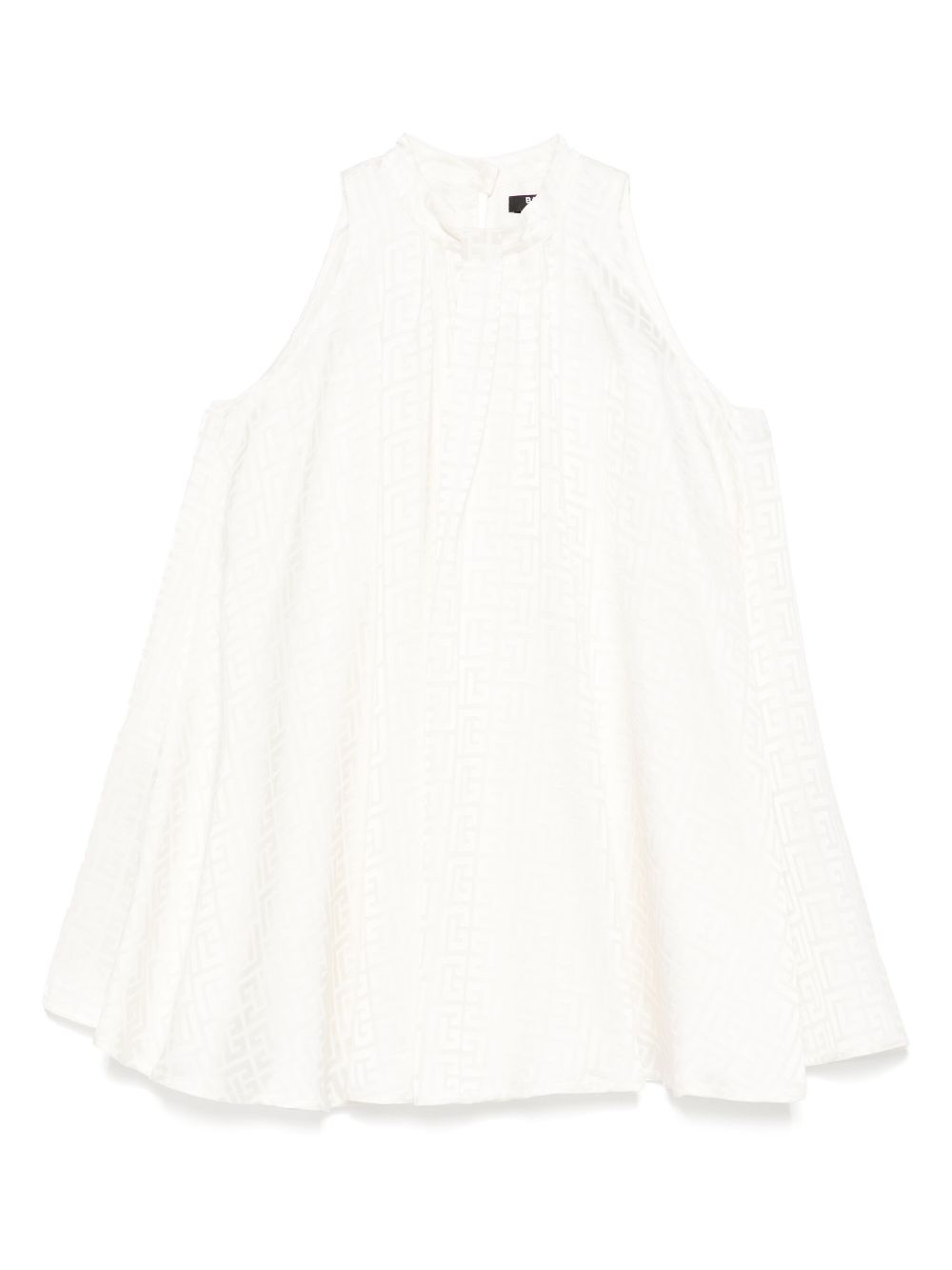 Abito per bambina Balmain Kids bianco con motivo jacquard BW1D62 S0192 102 BALMAIN KIDS