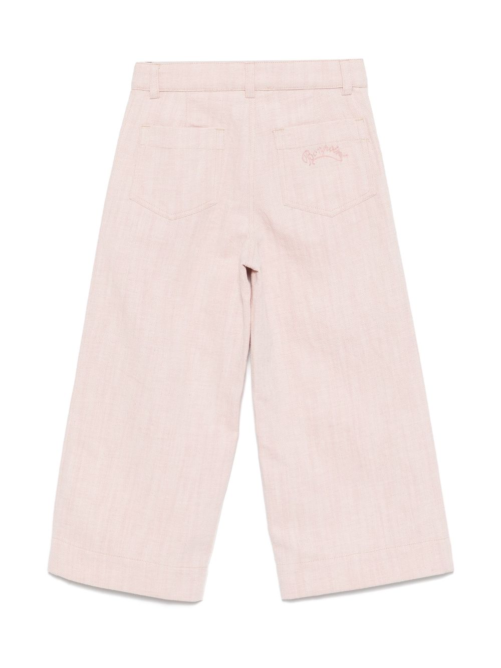 Pantaloni per bambina Bonpoint Gersande rosa con due tasche posteriori applicate S05GPAW00002 023B BONPOINT KIDS