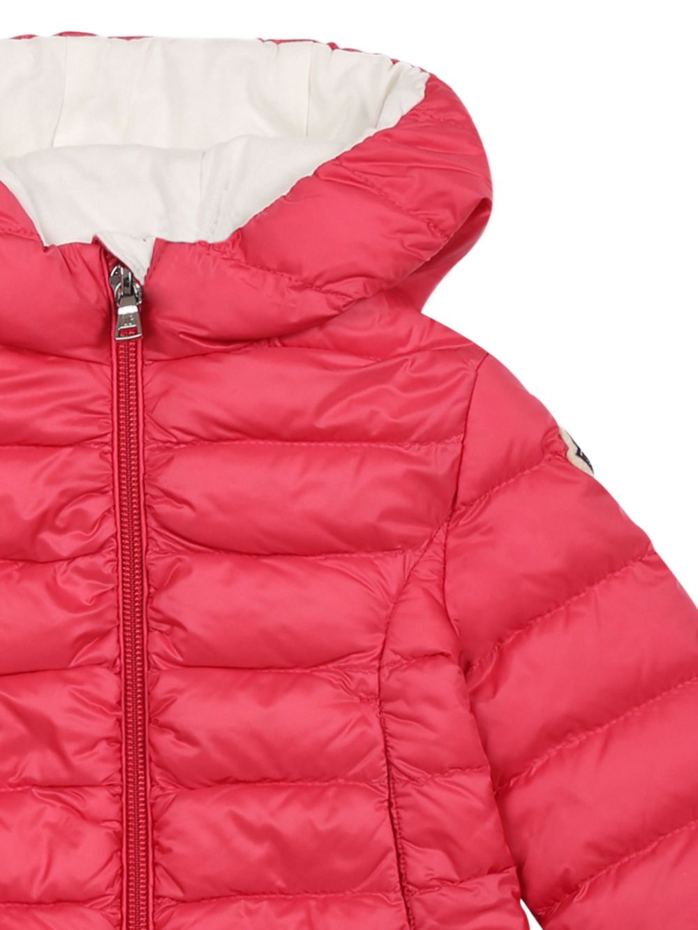 Piumino per neonata Moncler Enfant rosa con cappuccio K19511A00010597YF 542 MONCLER KIDS