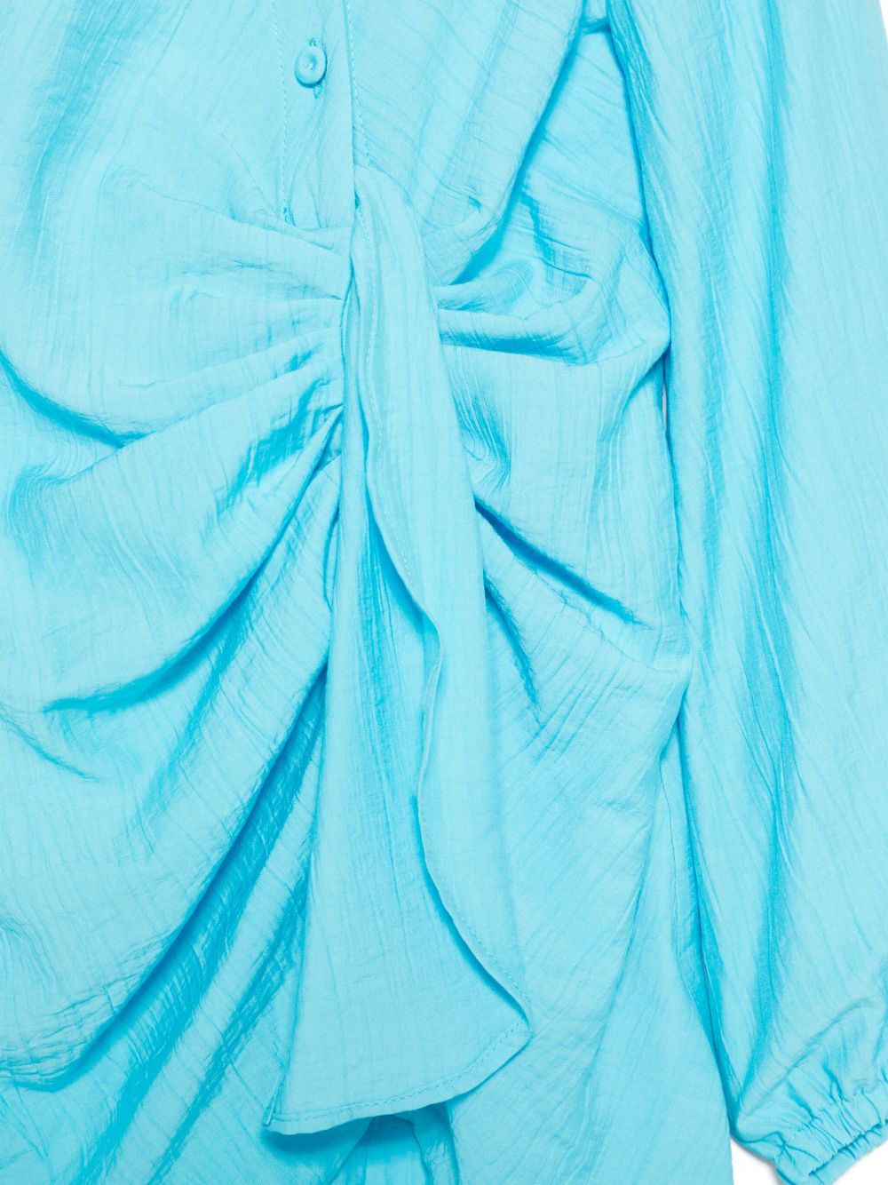 Abito per bambina MSGM Kids azzurro con dettaglio drappeggiato S5MSJGDR147 MS005 MSGM KIDS