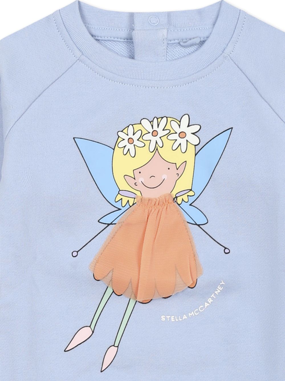 Felpa con stampa grafica per neonato Stella McCartney Kids azzurro con girocollo TW4020 Z0499 652 STELLA McCARTNEY KIDS
