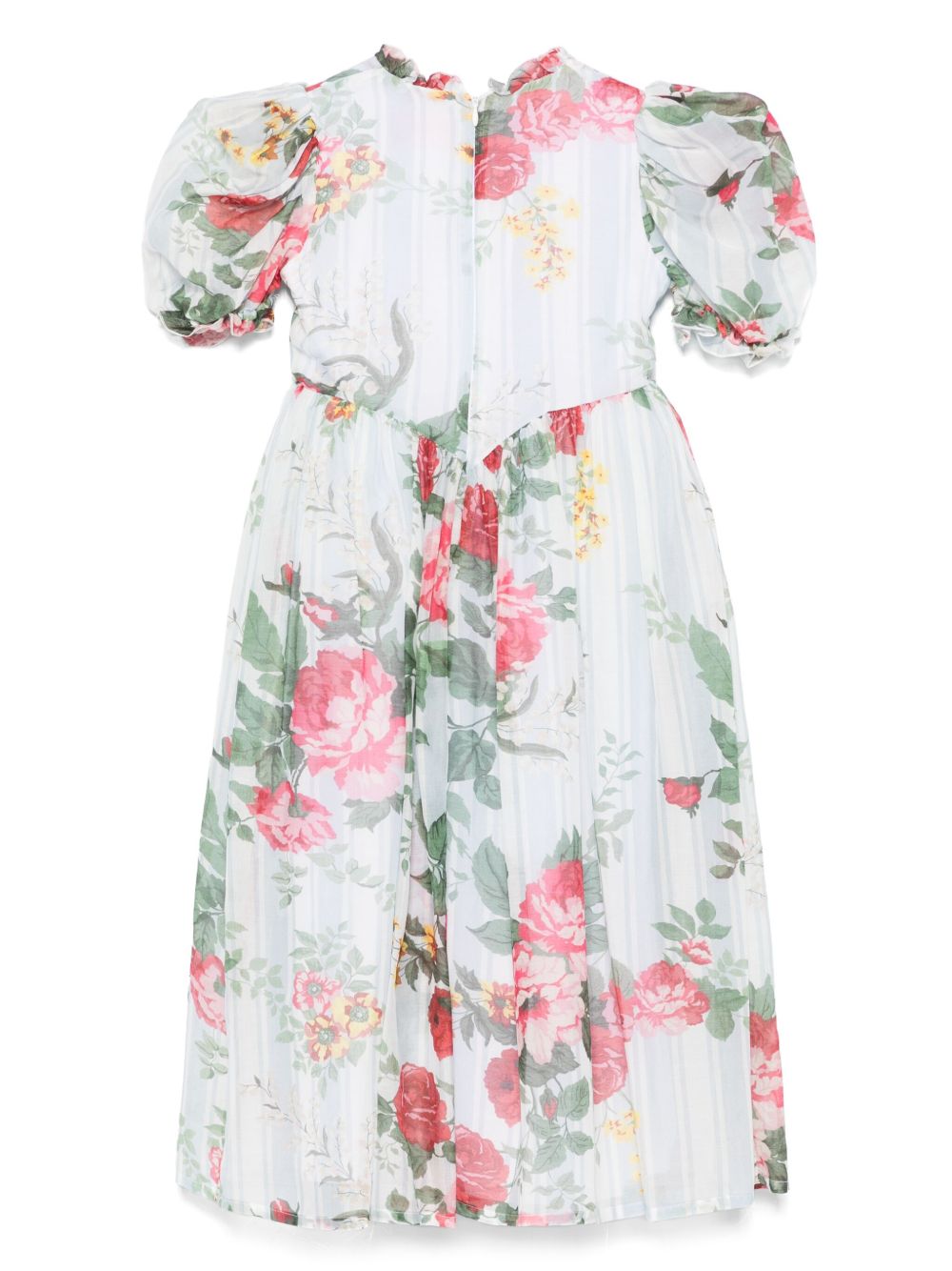 Abito per bambina Vivetta azzurro in cotone e seta con scollo rotondo VE2551 AZZURRO VIVETTA KIDS