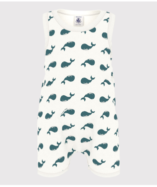 Tutina per neonati Petit Bateau bianco con stampa grafica all-over A0CZB 03 PETIT BATEAU KIDS