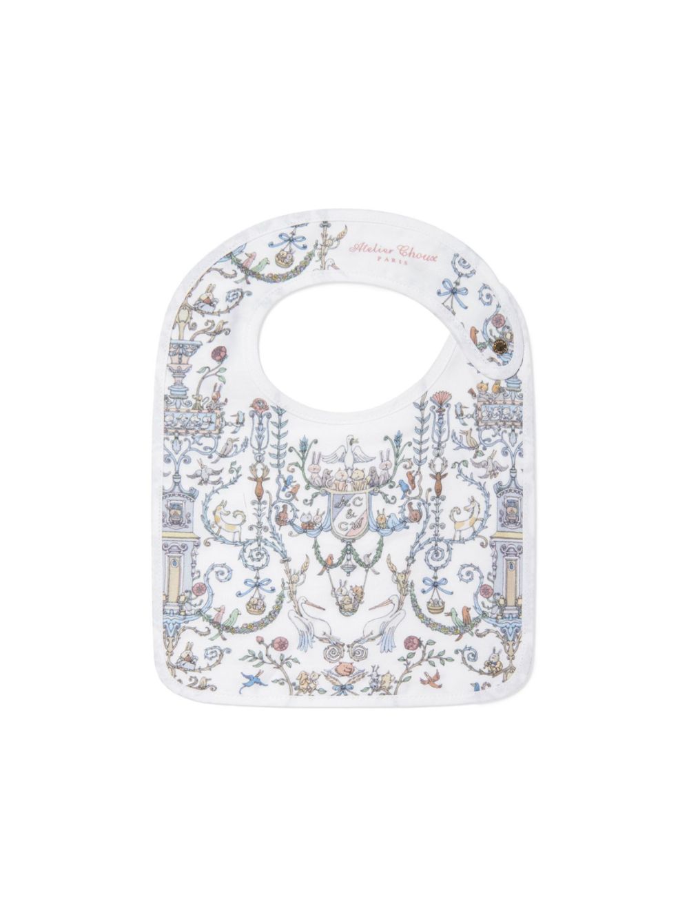 Bavaglino per neonati Atelier Choux bianco con stampa BI-CS-TDJ B-U ATELIER CHOUX PARIS KIDS