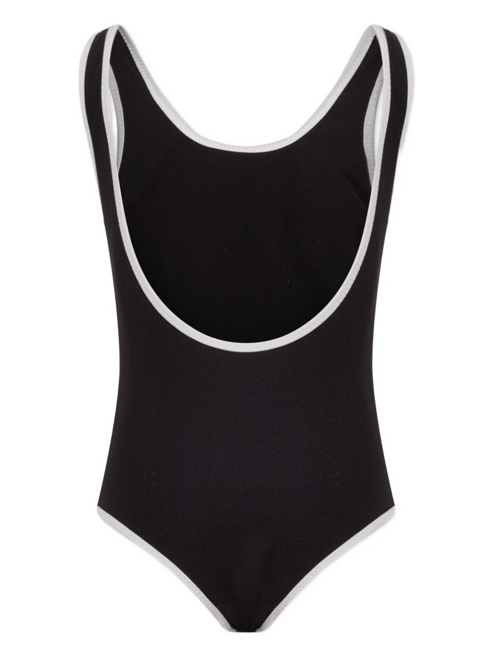Costume per bambina Balmain Kids nero con stampa logo sul davanti BXCA0D Z0005 930BC BALMAIN KIDS
