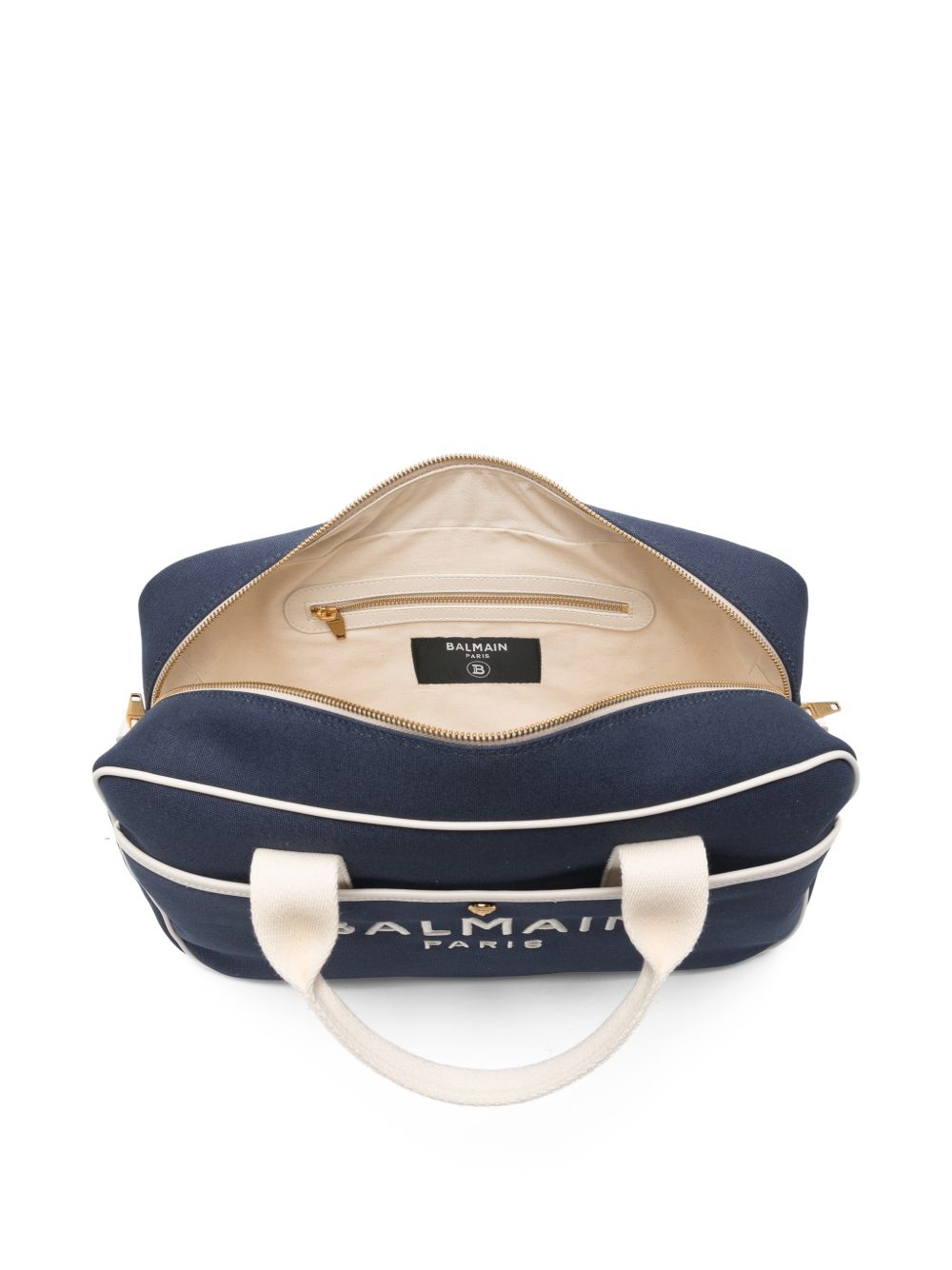 Borsa fasciatoio per neonati Balmain Kids blu con finiture a contrasto BY0608 Z3829 649AV BALMAIN KIDS
