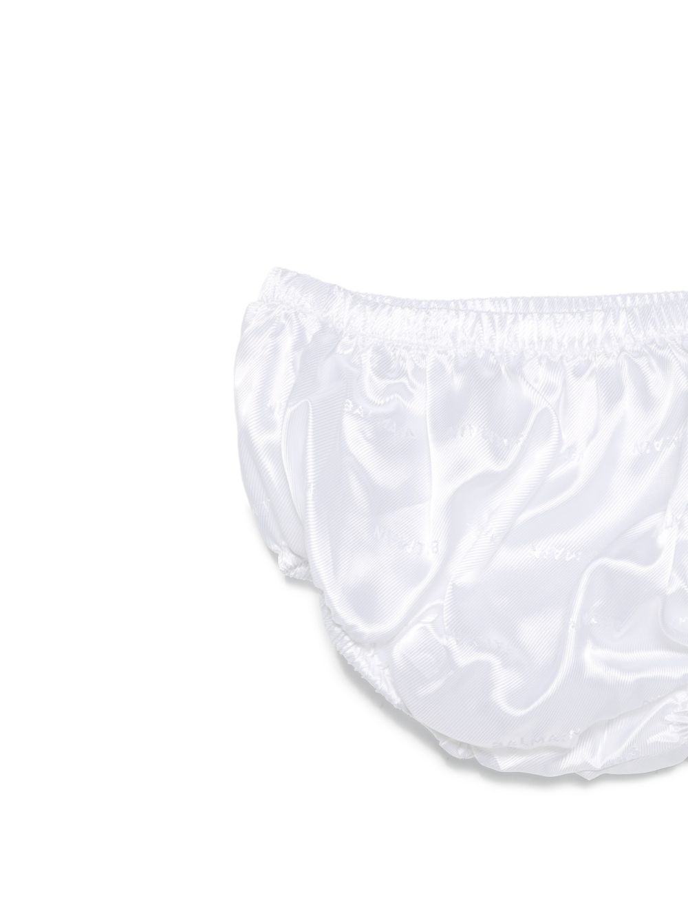 Abito per neonata Balmain Kids bianco con dettagli arricciati BY1161 P0484 100 BALMAIN KIDS