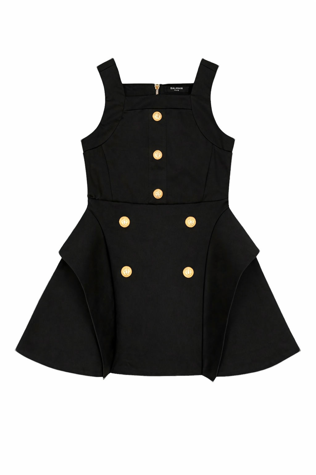Abito per bambina Balmain Kids nero modello svasato BY1B92 P0484 930 BALMAIN KIDS